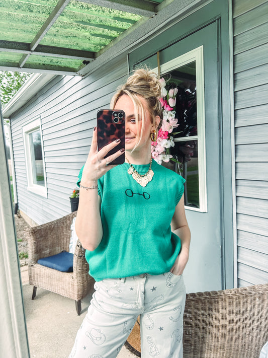 Lucky horse bit sweater! 💚