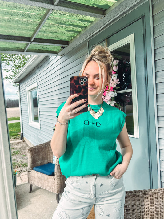 Lucky horse bit sweater! 💚